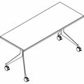 Groupe Lacasse Table, Fixed, Rect, Mobile, V-base, 60inx24inx29in, Classic Chocolate LAST1SMRC2460VL